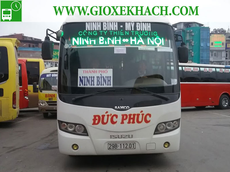 Xe khách tuyến Ninh Bình đi bến xe Mỹ Đình nhà xe Đức Phúc - Giờ xe khách