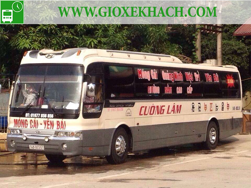 Xe khách tuyến Yên Bái đi Móng Cái nhà xe Cường Lâm - Giờ xe khách
