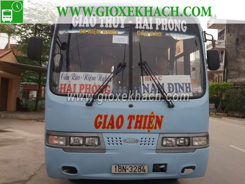 Xe khách tuyến Giao Thủy - Nam Định đi Hải Phòng nhà xe Lưu Huân - Giờ ...