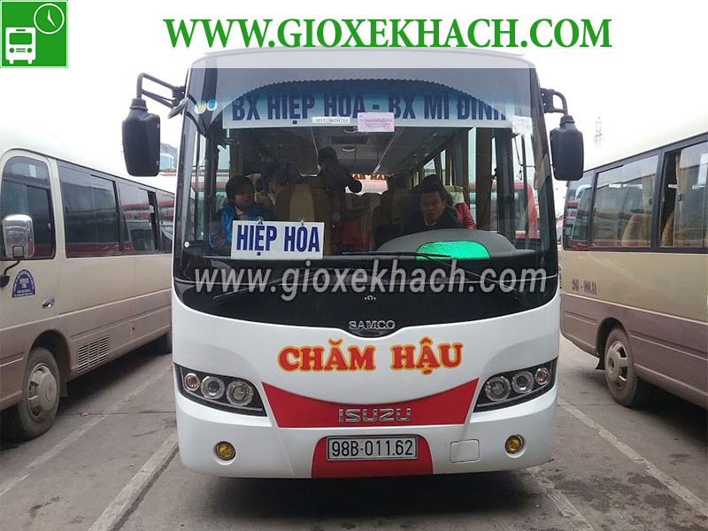 Xe khách tuyến Hiệp Hòa - Bắc Giang đi Mỹ Đình nhà xe Chăm Hậu - Giờ xe ...