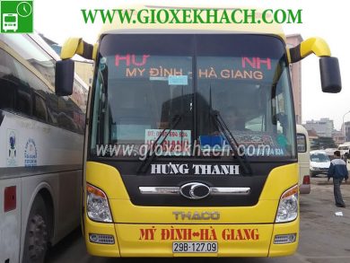 Xe khách tuyến bến xe Mỹ Đình đi Hà Giang nhà xe Hưng Thành - Giờ xe khách