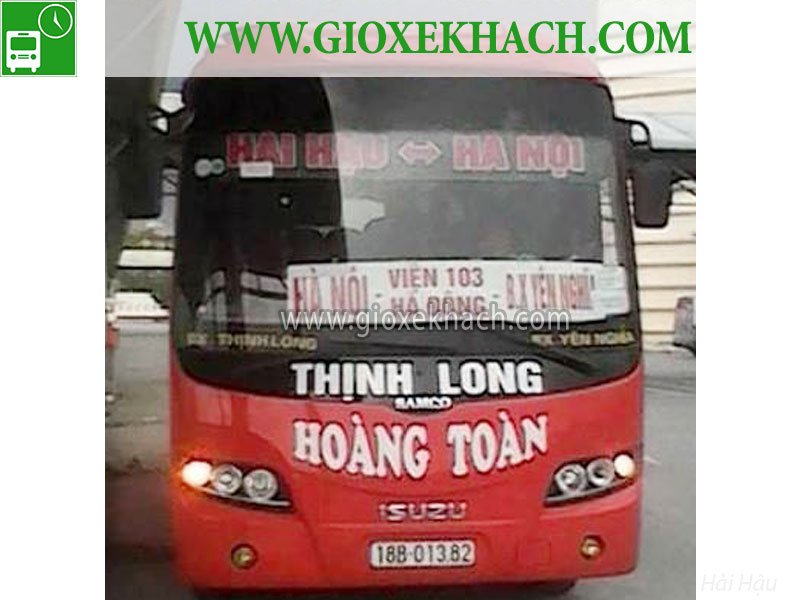 Xe khách tuyến Thịnh Long - Hải Hậu đi Yên Nghĩa nhà xe Hoàng Toàn ...