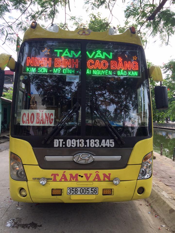 Xe khách tuyến Kim Sơn - Ninh Bình đi Cao Bằng nhà Xe Tám Vân - Giờ xe ...